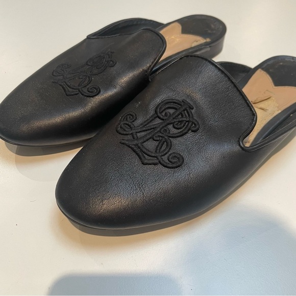 Lauren Ralph Lauren Black Embroidered Sandals - Picture 7 of 8